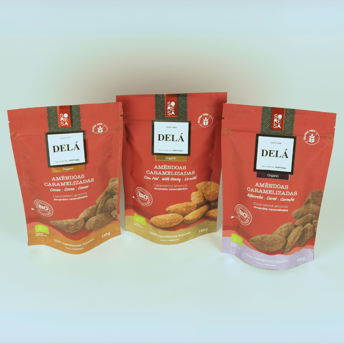 Pack Découverte DELÁ – Amandes Caramélisées Artisanales (3 Saveurs)